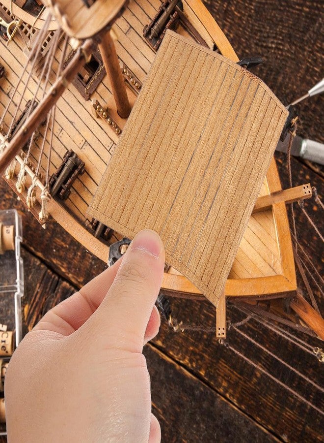 ياردوي شرائح أرضيات قوارب خشبية صلبة من ياردوي، مثالية لنماذج القوارب الشراعية المصغرة التي تصنعها بنفسك، وملحقات أرضيات قوارب بحرية متينة، ومواد سهلة التجميع لأرضيات القوارب الخشبية، مناسبة لبيوت الدمى والمشاريع الحرفية. - Image 2